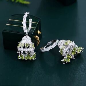 Elegant Diamond Zirconia Crystal Earrings